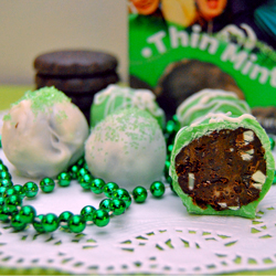 Thin Mint Truffles Celebrate St. Patrick’s Day and the Girl Scouts’ Birthday!